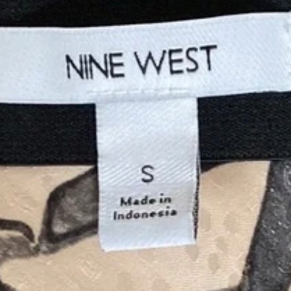 NINE WEST Skirt Midi Elastic Waist Black & Tan Zebra Animal Print Small Medium - Picture 5 of 8